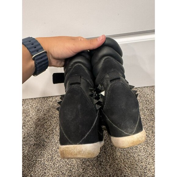 Y2K Reebok X Alicia Keys Hidden Wedge Black Studded Sneakers Womens Size 7.5 - Picture 6 of 8